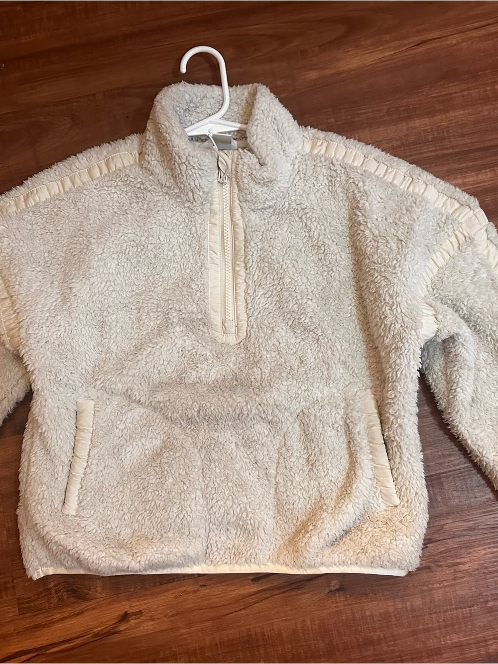 Kids Cream Sherpa Pullover Jacket, Athleta Girl